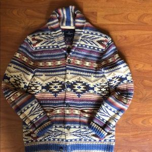 American Eagle Cotton Cardigan Shawl Sweater